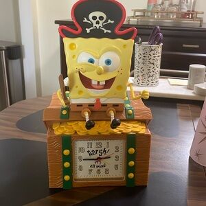 SpongeBob Squarepants Pirate Treasure Chest Clock and Bank